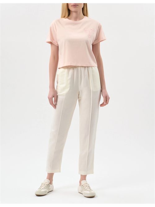 T-shirt con ricamo monogramma TWINSET | TT2380/13144